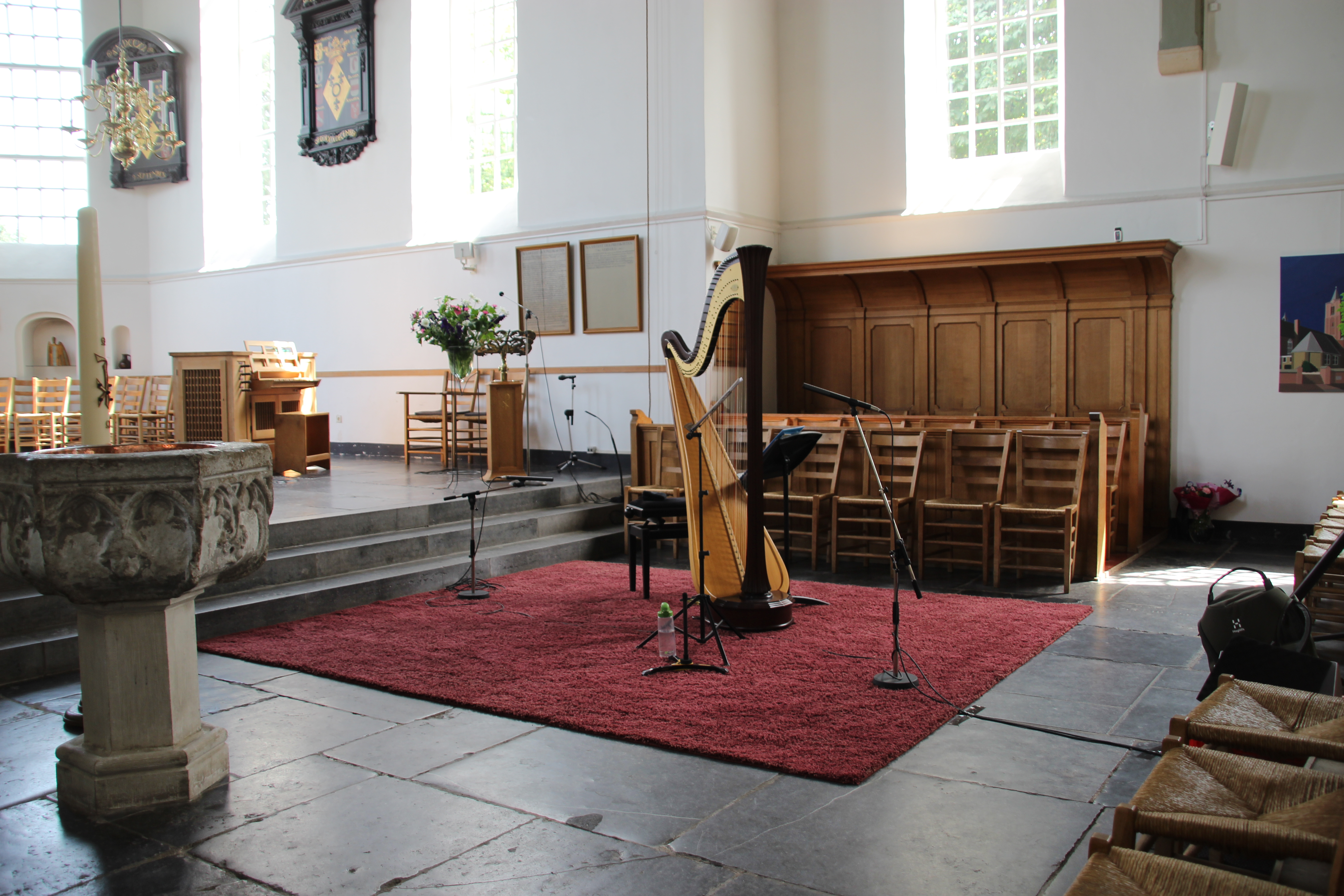 Muziekinstrumenten voor concert Oude Kerk Soest, 2018
