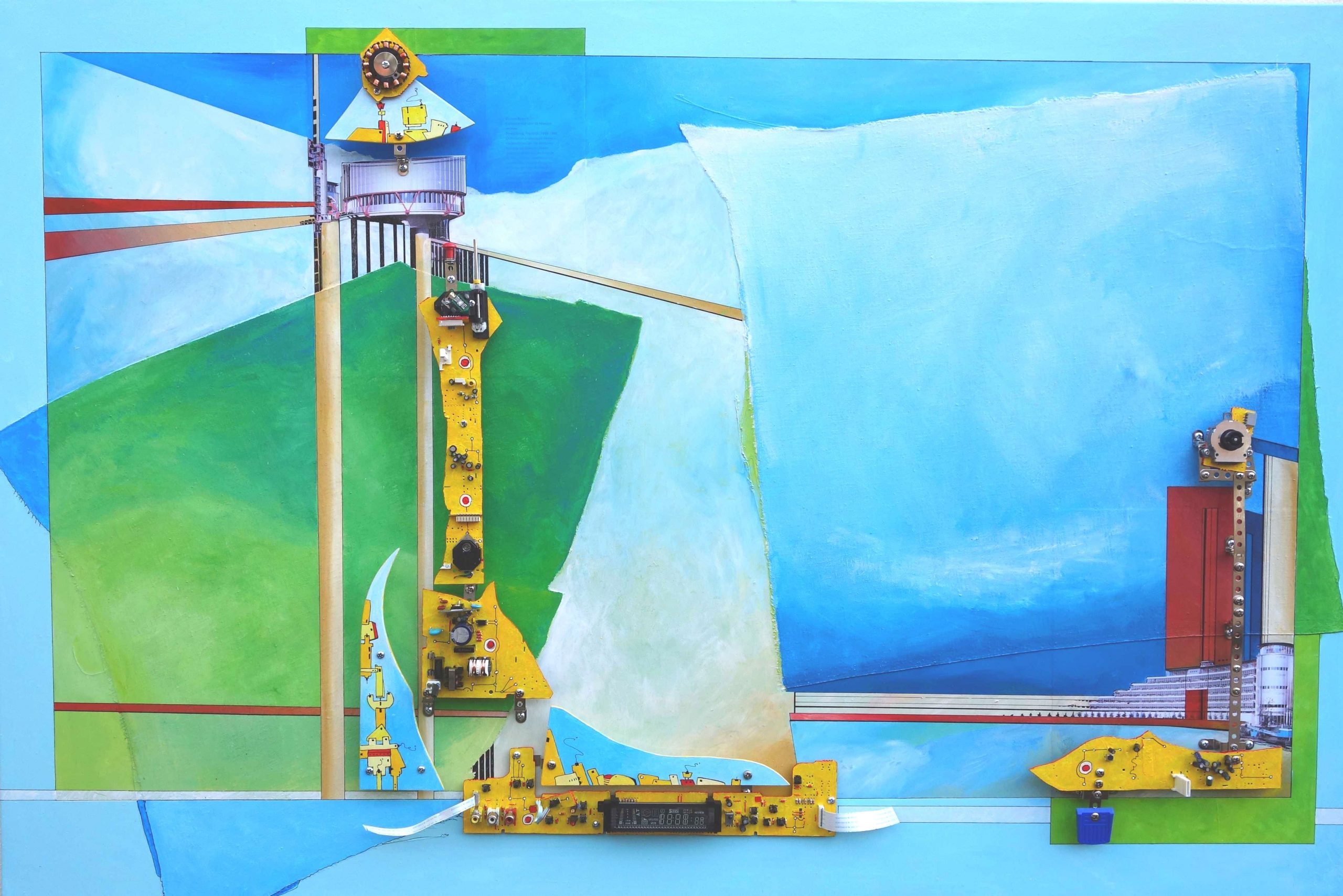 Constructie 11 120 x 80 cm Europesehof Mensenrechten Straatsburg, Frankrijk door Wim Zwijsen